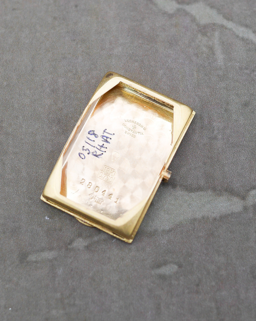 1943 Vacheron Constantin art-deco in red gold with Edmond Jaeger bracelet