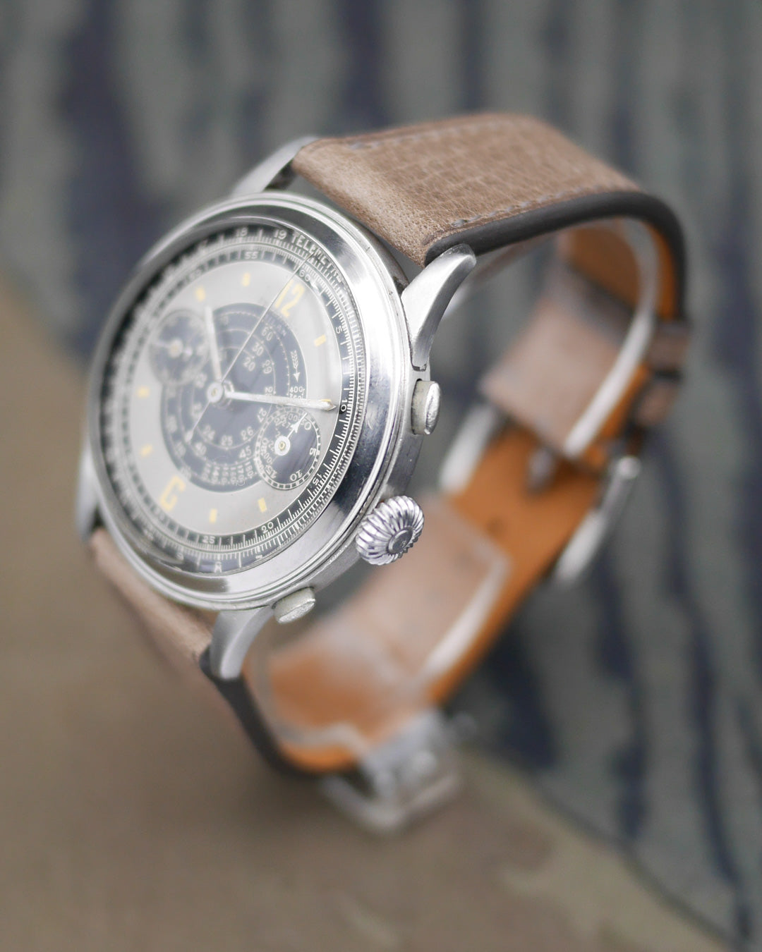 1940s Eberhard Milan oversized chronograph in steel