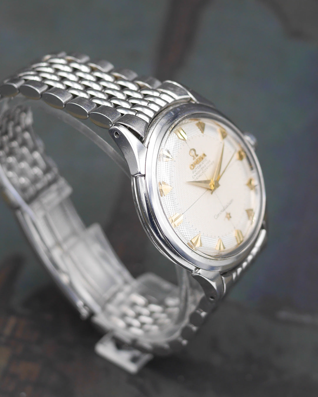 1950s Omega Constellation ref. 2852 in steel with waffle dial