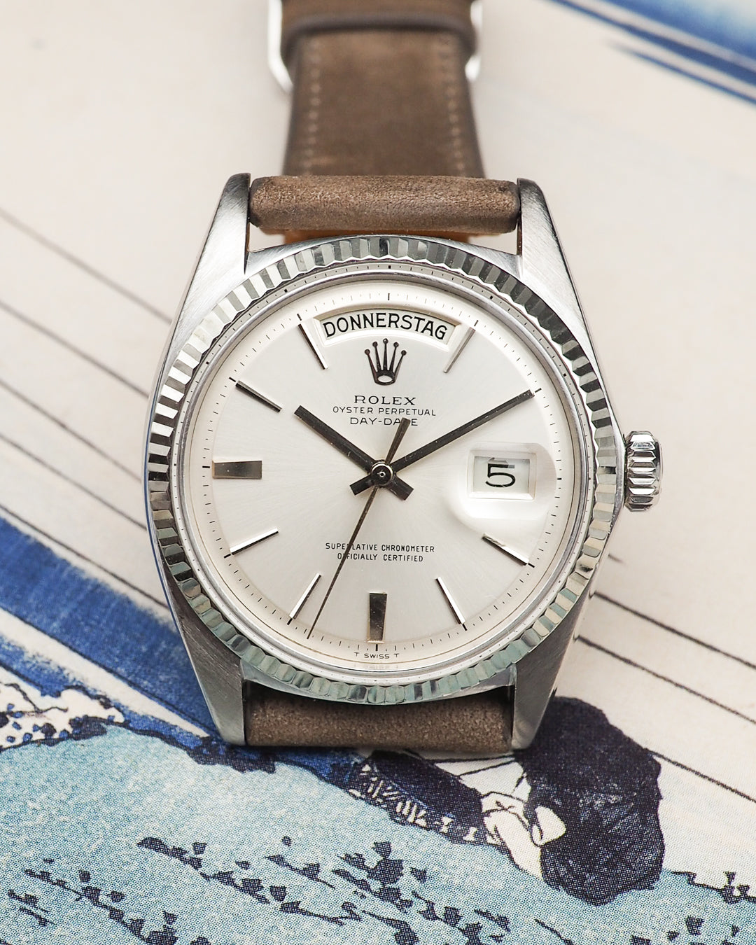 1971 Rolex Day-Date 1803 White Gold doorstop dial