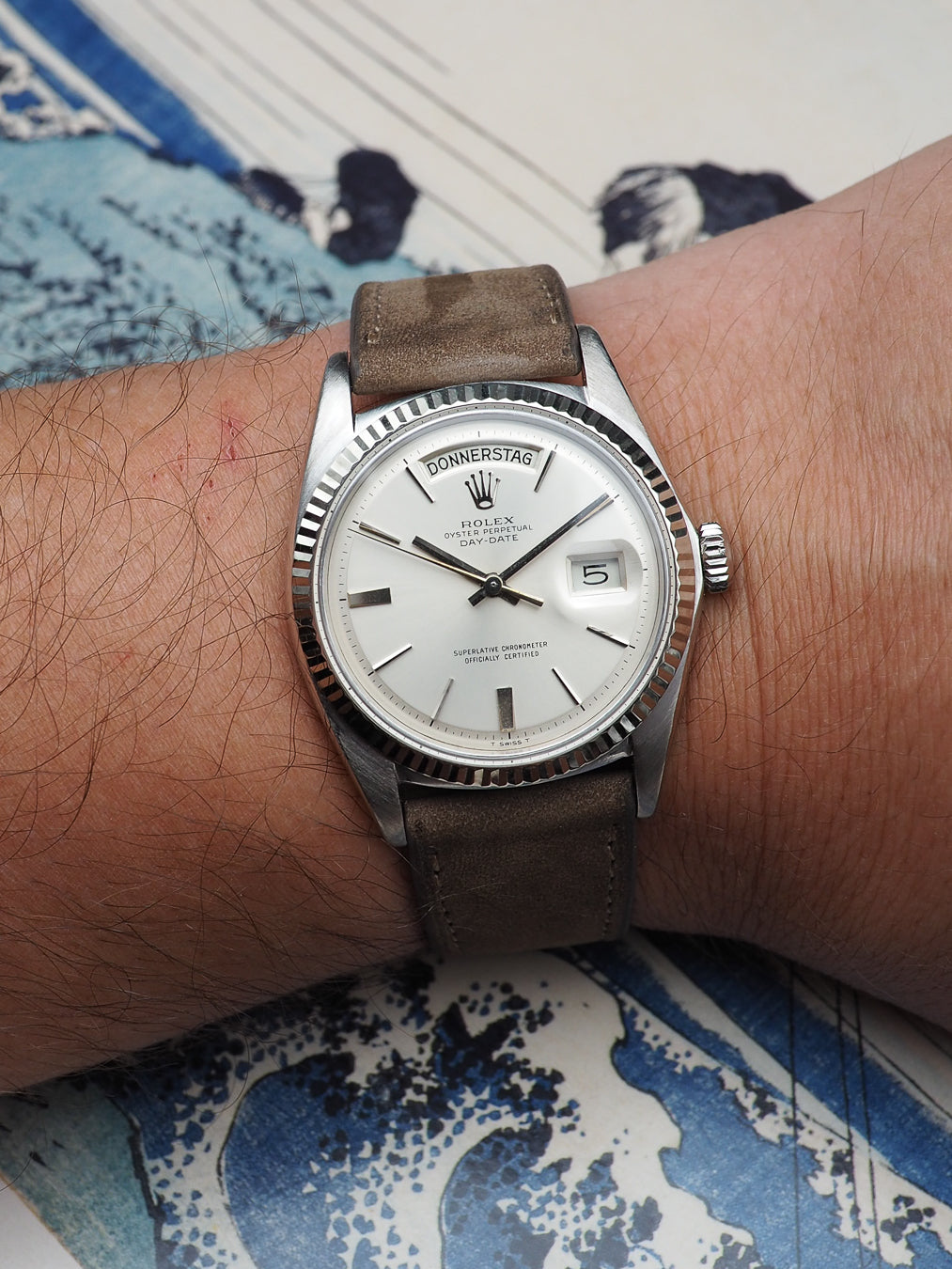 1971 Rolex Day-Date 1803 White Gold doorstop dial