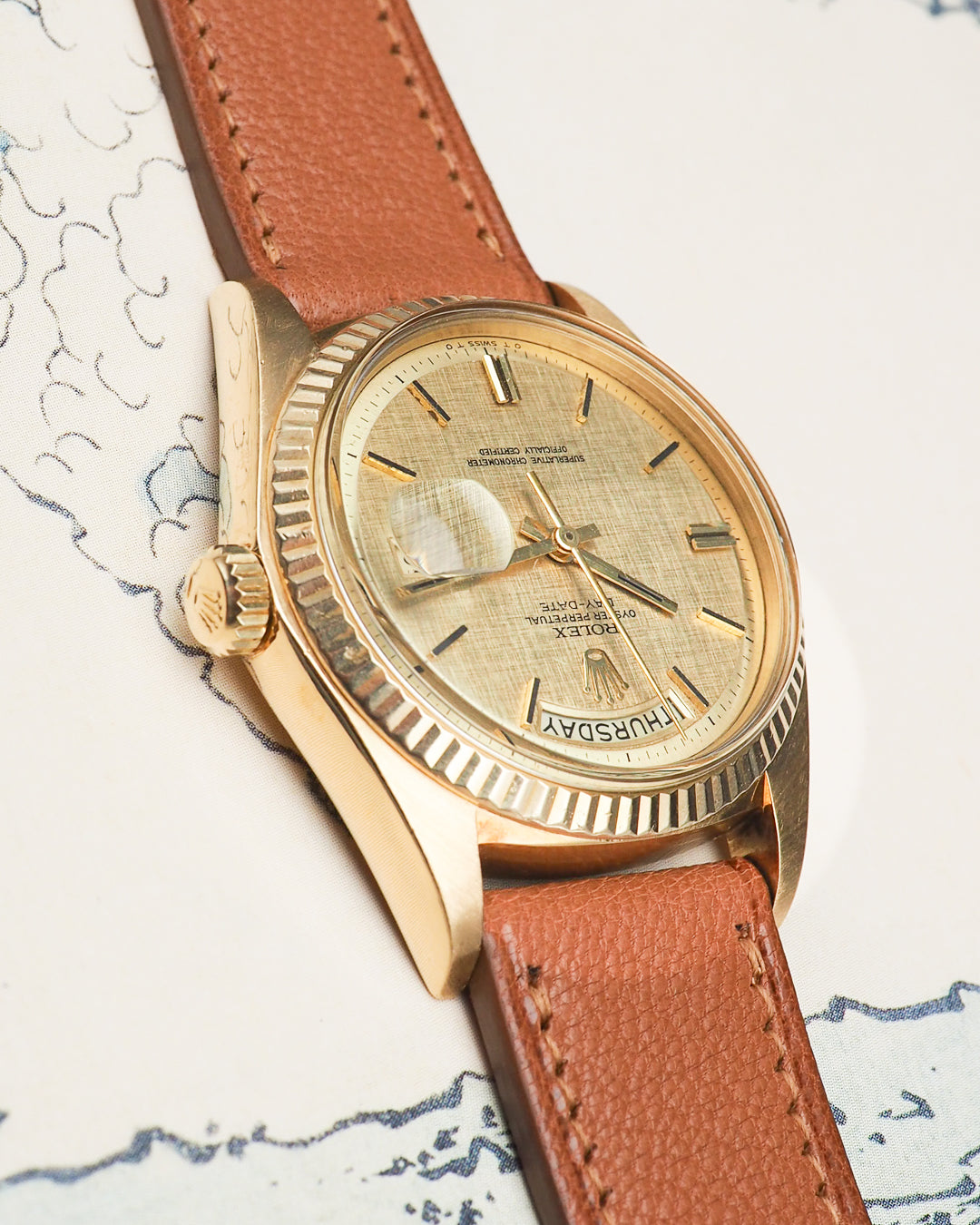 1970 Rolex Day-Date 1803 Yellow Gold doorstop dial