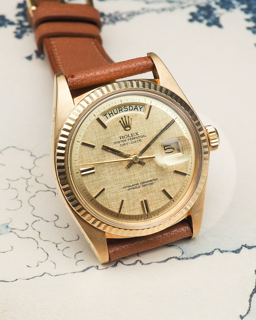 1970 Rolex Day-Date 1803 Yellow Gold doorstop dial