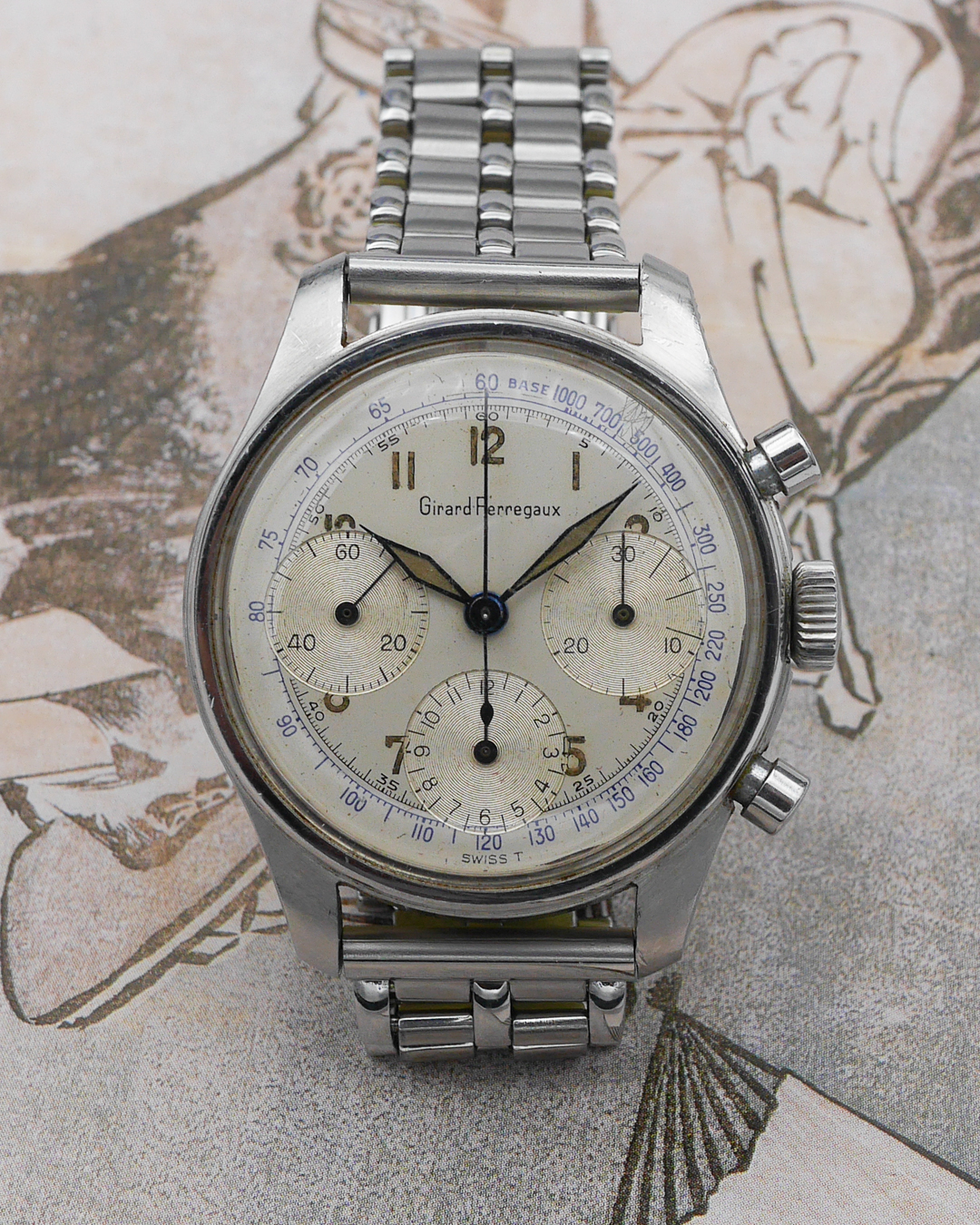 1950s Girard Perregaux chronograph with Valjoux 72 - Sabiwatches