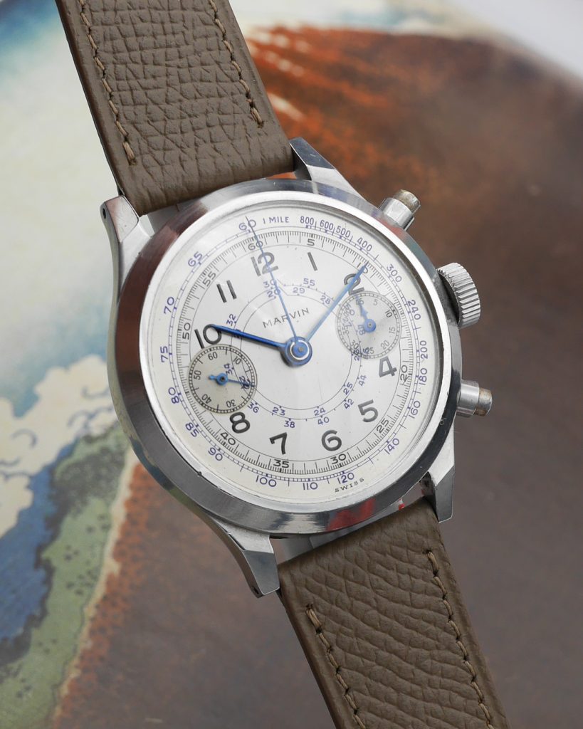 1940s Marvin spillmann case chronograph - Sabiwatches