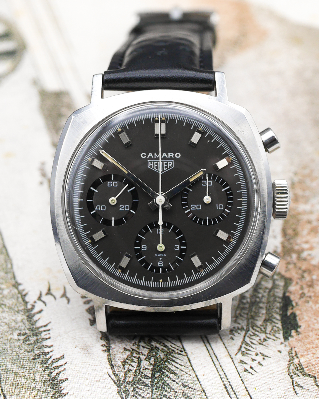 SOLD - Vintage Heuer Camaro ref. 7220NT Exotic CHOCOLATE Dial | Omega Forums