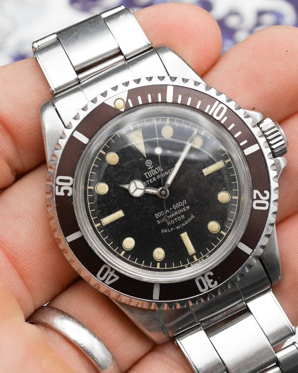 1964 Tudor Submariner 7928 chapter ring with paper - Sabiwatches