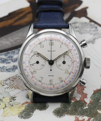 1950s Gallet Chronograph with Excelsior Park movement - Sabiwatches