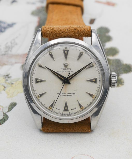 1951 Rolex Oyster Perpetual 6084 double Swiss dial - Sabiwatches