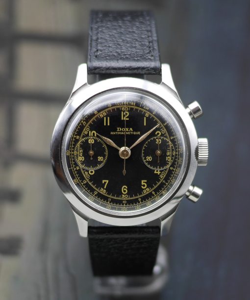 1940s Doxa Spillman Valjoux 22 gilt dial