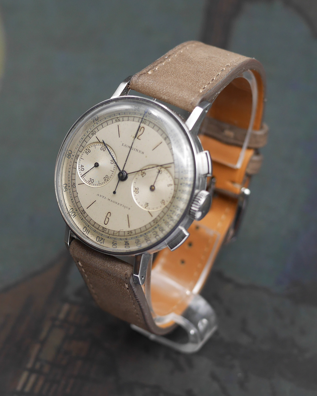1942 Longines 13ZN Chronograph ref. 4994 with its archive extract ...