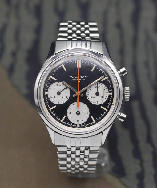 1960s Waltham chronograph panda dial with Valjoux 7736