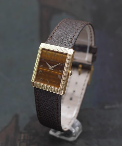 1970s Piaget Tank ref. 9151 with eye of tiger dial and hobnail case ...
