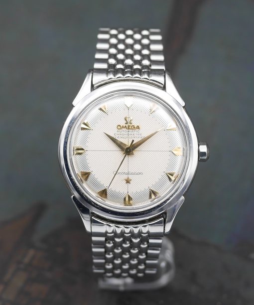 1950s Omega Constellation ref. 2852 in steel with waffle dial